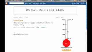 DonationsTracker.com Tutorial - New account and add a fundraising thermometer to a website