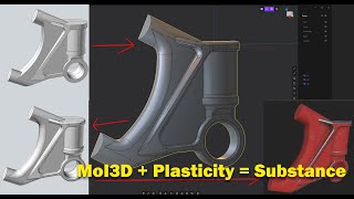 Moi3D + Plasticity as Filled Solver + Substance Painter