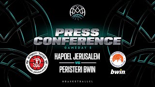 Hapoel Bank Yahav Jerusalem v Peristeri bwin - Press Conference | BCL 2023-24