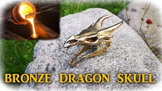 Bronze Casting Skull Casting - Skeleton Dragon Skyrim Elder Scrolls