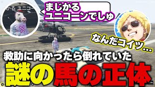 【ストグラ】謎のユニコーンを救助するも何か様子がおかしいと疑う鳥野