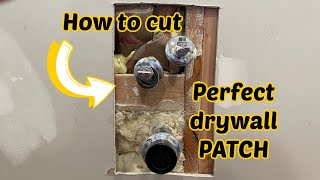 How to cut or patch drywall around pipes or difficult places