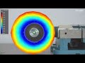 vibrations of a rough rotating grinding wheel scanning laser doppler vibrometer