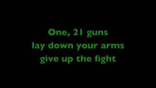 Green Day - 21 guns with lyrics