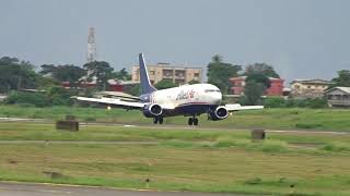 Allied Air Boeing 737-400 SF 5N-RKT Landing at Libreville Airport