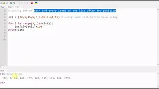 Adding 100 after 3rd items in the list using python code diagnosis