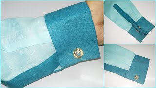 How to make cufflinks cuff in shirt | Cufflinks