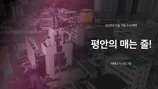 [2020.11.11] 수요예배 | 평안의 매는 줄 | 최석춘 목사 | #신안교회