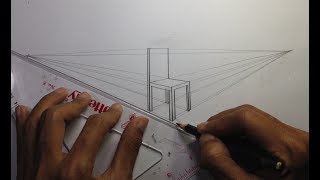 How To Draw a Chair in Two Point Perspective