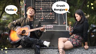 Totla (तोतला) Prank | Randomly Singing Tip Tip Song With Cute Girl Reaction😍 In Public | Jhopdi K