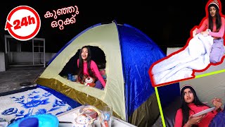 DUDY ഒറ്റക്ക് Full Night in Tent ⛺️l 24hrs CHALLENGE l UNBOXINGDUDE