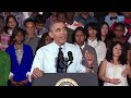 president obama speaks on education and the economy