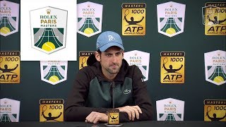 Press conference : Novak Djokovic is in the final ! | Rolex Paris Masters 2018