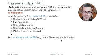 Modelling data in RDF