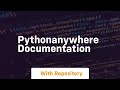pythonanywhere documentation