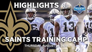Saints Training Camp Highlights (8/20/2020) | New Orleans Saints