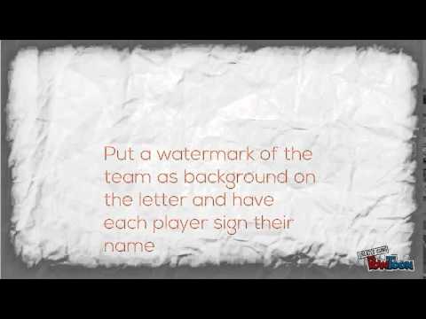 How to write a sponsorship letter for your sports team How to write a sponsorship letter for your sports team