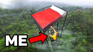 Overnight in the World's Tallest Bed - Challenge