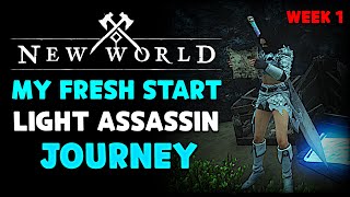 New World Aeternum - Greatsword and Hatchet //light melee assassin 🔥Fresh Start PvP🔥