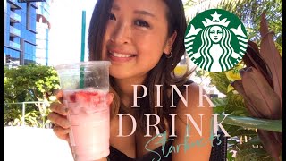 Ordering Pink drink from Starbucks in the US!!🇺🇸  Food Vlog #1 海外スタバ限定のピンクドリンク！＆スタバで注文英会話