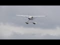 cessna a185f skywagon floatplane takes off from moosehead lake