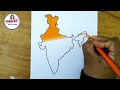 how to draw india map easily india map drawing easy map of india drawing for beginners simpleart