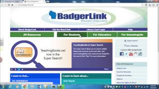 Badgerlink Database Tutorial