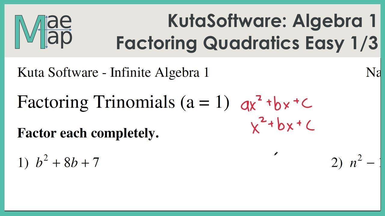 Kuta Software Factoring Polynomials