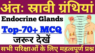 अन्तः स्रावी ग्रंथियों से सम्बंधित प्रश्न,ENDOCRINE GLANDS MCQ,SCIENCE GK,SSC,RAILWAY,POLICE,REET