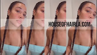 French Braids Using RastAfri Braiding Hair