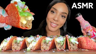 ASMR MUKBANG | Crunchy Nacho Cheese Tacos | No Talking | Nene’s Eats ASMR