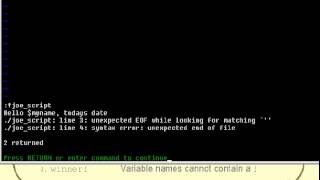 Unix Shell Scripting Programming Features Part 8