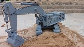 Test my homemade RC Excavator from PVC  - Cat 390F 1/14 Scale