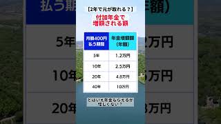 付加年金で増額される額！#お金 #お金の知識 #副業 #資産形成