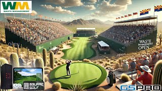 LIVE! Taking on the Iconic 16th at DPC Scottsdale – Waste Management Golf Simulator Challenge!