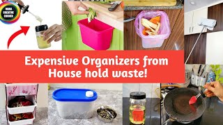 8 No Cost Organizers from House hold waste | 8 Home & kitchen organization tips and ideas
