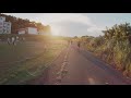 summer sunset cycling along tsurumi river japan