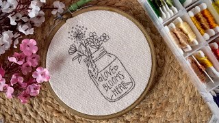 Floral embroidery hoop || Embroidery hoop || Embroidery for Beginners - Let’s Explore