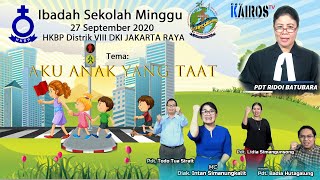 Ibadah Sekolah Minggu 27 September 2020 HKBP Distrik VIII DKI JAKARTA RAYA