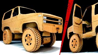 New DIY model - RC car SUV with suspension crawler, how to make a cardboard car model