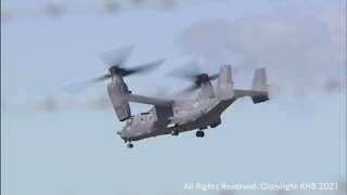 仙台空港に緊急着陸のオスプレイ　横田基地に向け離陸（20210924OA)