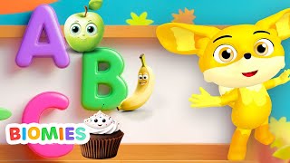 Fruit-Veggie ABC | Fruit Song + Animal Kids Sounds | Biomies