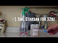 how to mix starsan sanitizer for a 32oz spray bottle