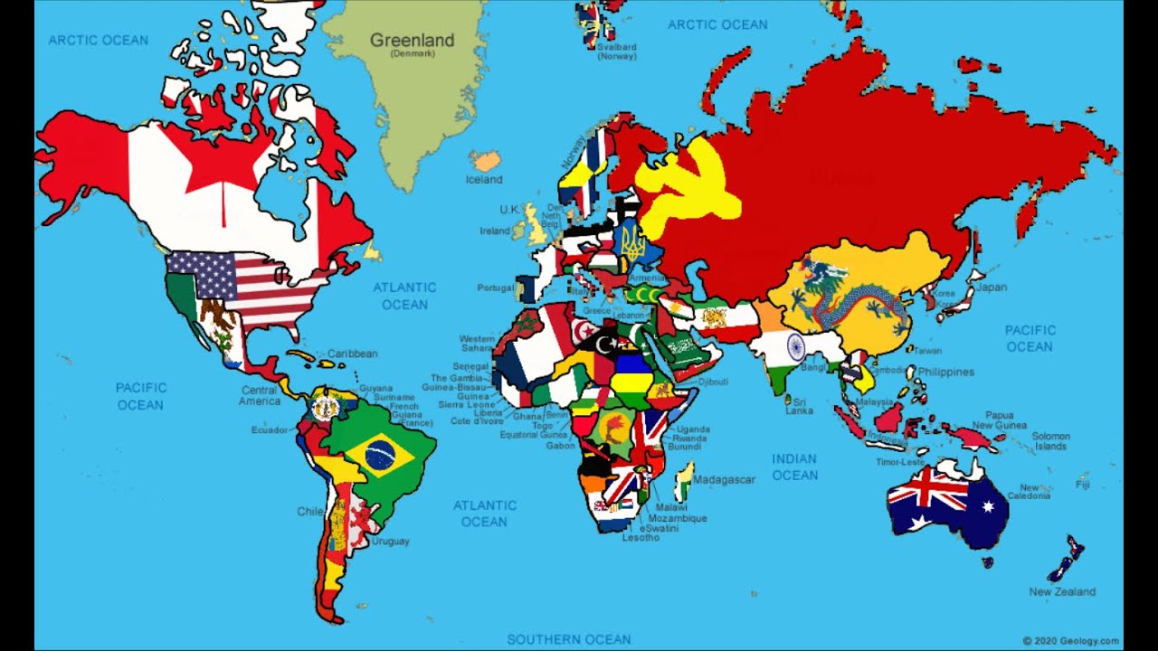Future World Flag Map