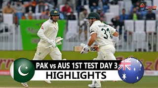 PAK vs AUS 1st TEST DAY 3 MATCH HIGHLIGHTS 2022 | PAKISTAN vs AUSTRALIA 1st TEST DAY 3 HIGHLIGHTS