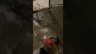 Satusfying Winter Snow Sweeping. #shorts #trending #winter #asmrsounds #snow #satisfying #canada