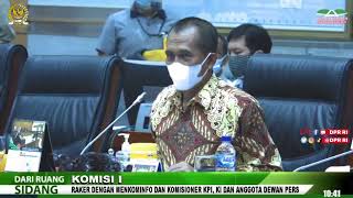 LIVE STREAMING - KOMISI I DPR RI RAKER DENGAN MENKOMINFO RI