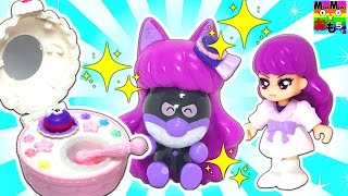 プリキュアアラモード❤️キュアマカロンがスイーツパクトを盗まれた！髪型を変えたバイキンマンをやっつけろ！キュアホイップ みんなで助けるよ！着せ替え ごっこ遊び 変身 人形 戦い 救出 おもちゃアニメ