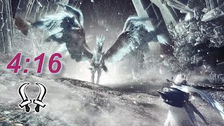 【MHW:I】雪花沉睡 雙刀（火事場力）Arch Tempered Velkhana Dual Blades Solo｜4'16\