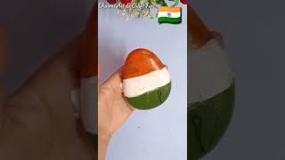 Independence Day Drawing on stone #15august #shorts #youtubeshorts #art #craft #drawing